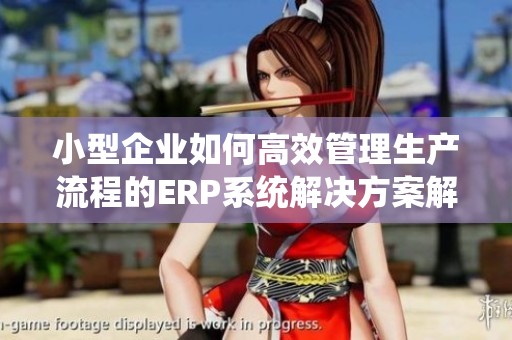 小型企业如何高效管理生产流程的ERP系统解决方案解析