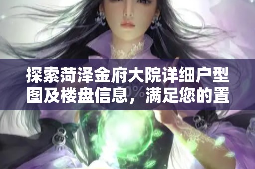 探索菏泽金府大院详细户型图及楼盘信息，满足您的置业需求与生活理想