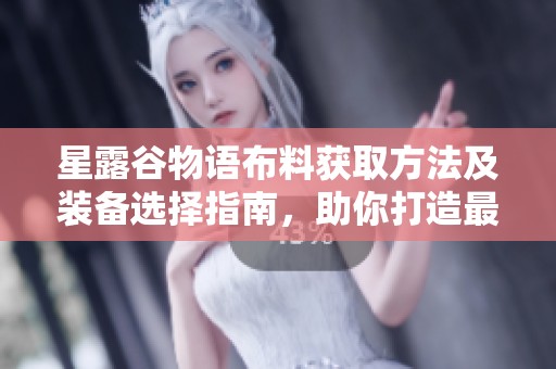星露谷物语布料获取方法及装备选择指南，助你打造最佳角色配置