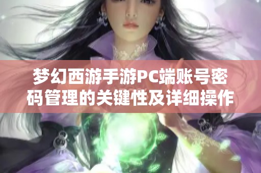 梦幻西游手游PC端账号密码管理的关键性及详细操作步骤解析