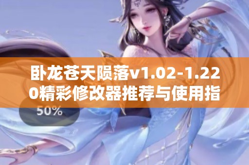 卧龙苍天陨落v1.02-1.220精彩修改器推荐与使用指南