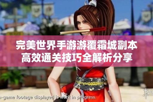 完美世界手游游覆霜城副本高效通关技巧全解析分享