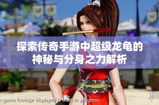 探索传奇手游中超级龙龟的神秘与分身之力解析