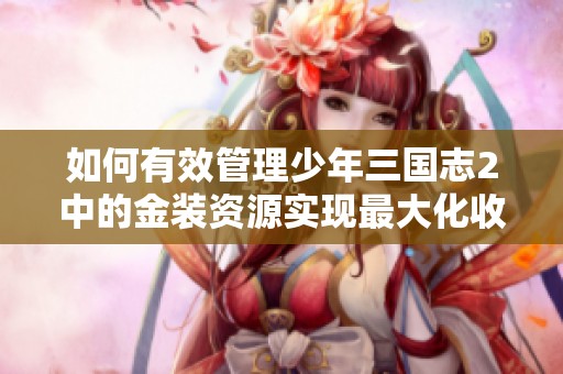 如何有效管理少年三国志2中的金装资源实现最大化收益