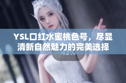 YSL口红水蜜桃色号，尽显清新自然魅力的完美选择
