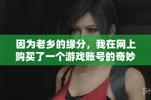 因为老乡的缘分，我在网上购买了一个游戏账号的奇妙经历