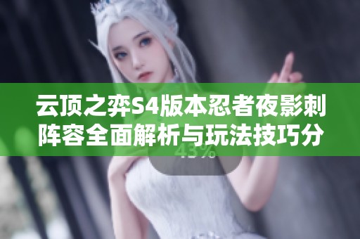 云顶之弈S4版本忍者夜影刺阵容全面解析与玩法技巧分享