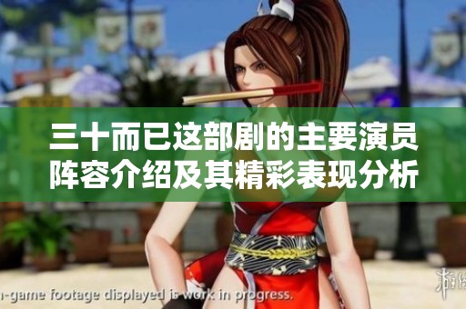 三十而已这部剧的主要演员阵容介绍及其精彩表现分析