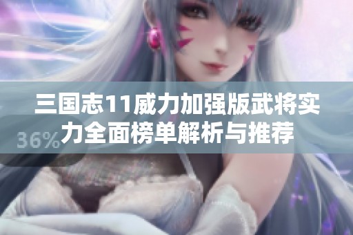 三国志11威力加强版武将实力全面榜单解析与推荐
