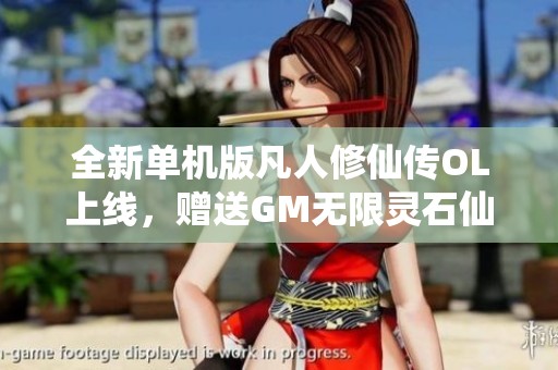 全新单机版凡人修仙传OL上线，赠送GM无限灵石仙石，轻松怀旧畅玩！