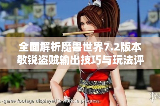 全面解析魔兽世界7.2版本敏锐盗贼输出技巧与玩法评估