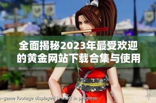 全面揭秘2023年最受欢迎的黄金网站下载合集与使用指南