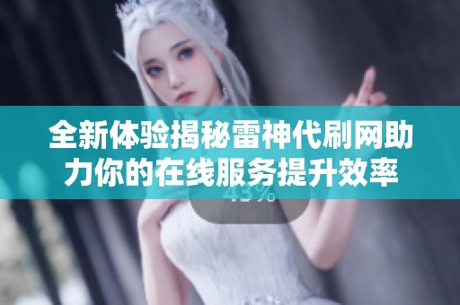 全新体验揭秘雷神代刷网助力你的在线服务提升效率
