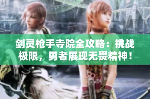 剑灵枪手寺院全攻略：挑战极限，勇者展现无畏精神！