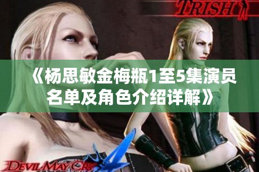 《杨思敏金梅瓶1至5集演员名单及角色介绍详解》