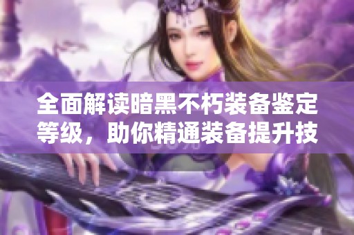 全面解读暗黑不朽装备鉴定等级，助你精通装备提升技巧