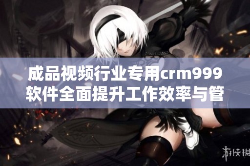 成品视频行业专用crm999软件全面提升工作效率与管理水平