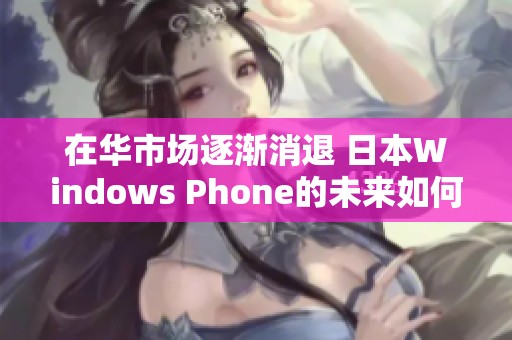 在华市场逐渐消退 日本Windows Phone的未来如何发展