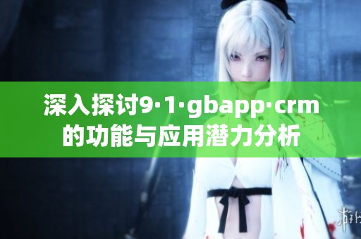 深入探讨9·1·gbapp·crm的功能与应用潜力分析