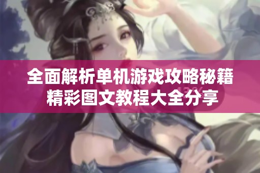 全面解析单机游戏攻略秘籍 精彩图文教程大全分享