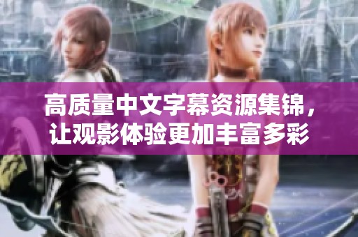 高质量中文字幕资源集锦，让观影体验更加丰富多彩