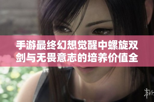 手游最终幻想觉醒中螺旋双剑与无畏意志的培养价值全面解析与深度探讨