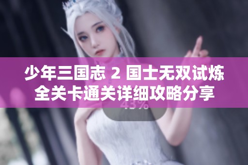 少年三国志 2 国士无双试炼全关卡通关详细攻略分享