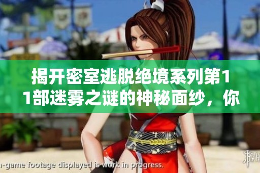 揭开密室逃脱绝境系列第11部迷雾之谜的神秘面纱，你准备好挑战了吗