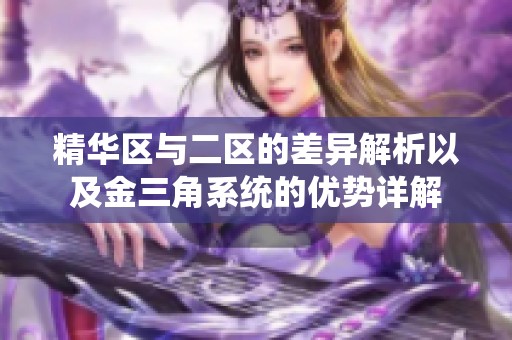 精华区与二区的差异解析以及金三角系统的优势详解