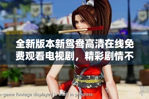 全新版本新鸳鸯高清在线免费观看电视剧，精彩剧情不容错过