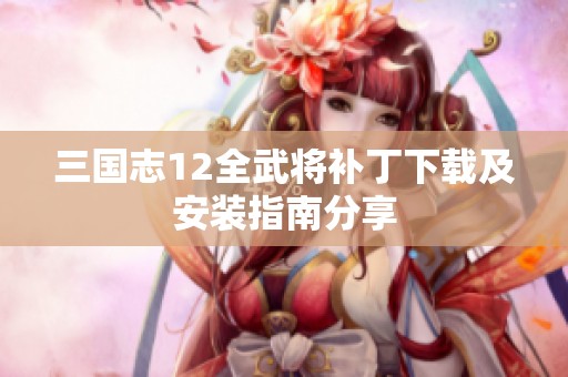 三国志12全武将补丁下载及安装指南分享