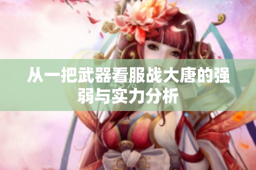 从一把武器看服战大唐的强弱与实力分析