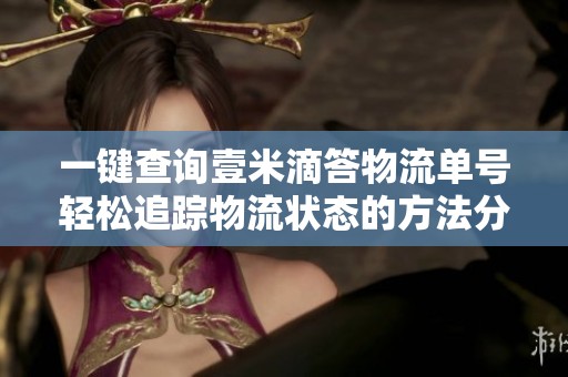 一键查询壹米滴答物流单号轻松追踪物流状态的方法分享