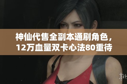 神仙代售全副本通刷角色，12万血量双卡心法80重待你来挑战