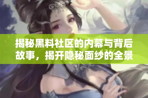 揭秘黑料社区的内幕与背后故事，揭开隐秘面纱的全景探讨