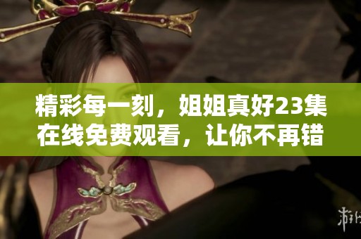 精彩每一刻，姐姐真好23集在线免费观看，让你不再错过精彩剧情