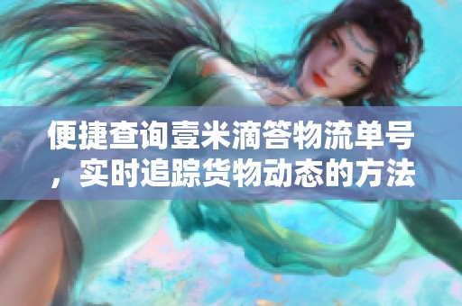 便捷查询壹米滴答物流单号，实时追踪货物动态的方法与步骤
