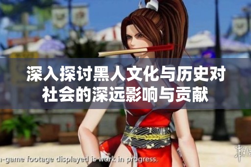 深入探讨黑人文化与历史对社会的深远影响与贡献