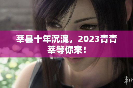 莘县十年沉淀，2023青青莘等你来！