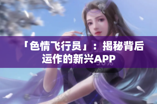 「色情飞行员」：揭秘背后运作的新兴APP